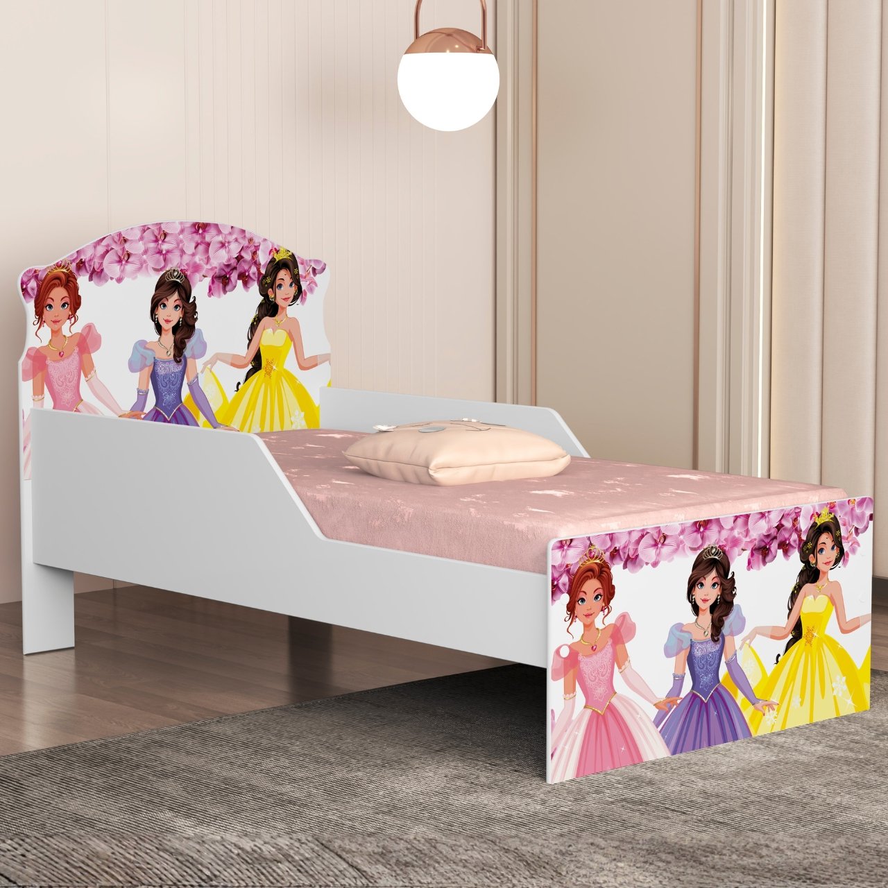 Mini Cama Juvenil Lívia (Menina) Trio Princesas 404119 – MADEC MÓVEIS