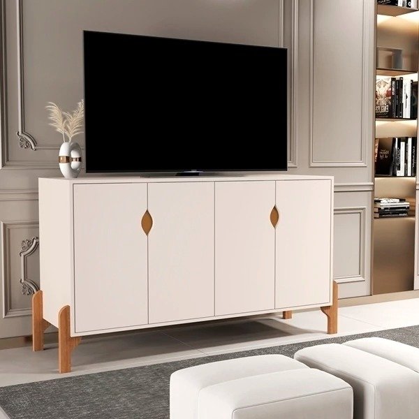 Buffet 4 Portas Titan Off White/Cedro – SAL MOVELARIA - Imagem 2