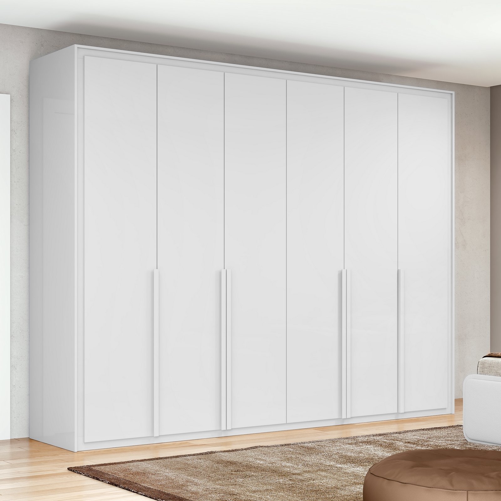 Guarda-Roupa 6 Portas Imperatore 2,74 m Branco – LOPAS