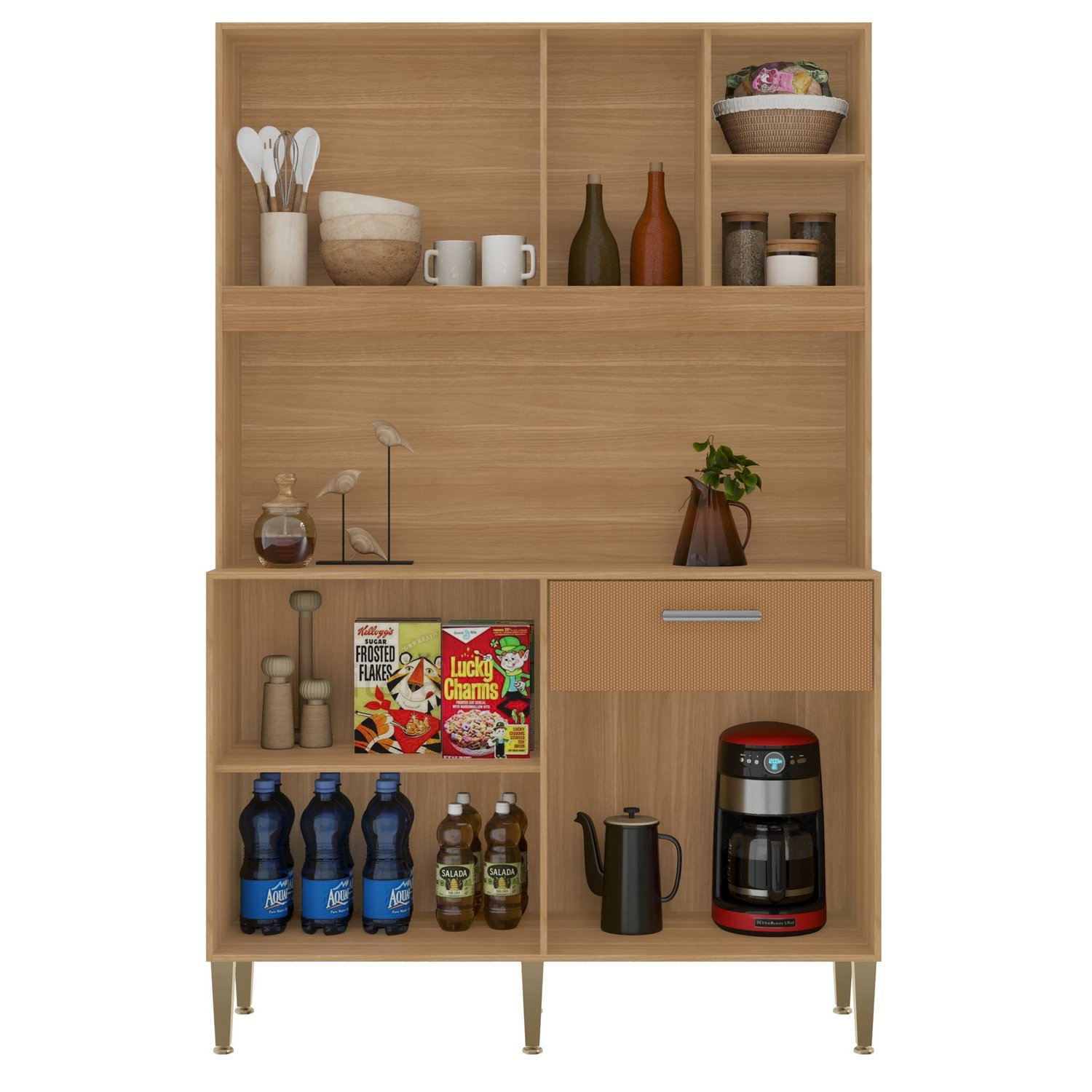 Kit Cozinha Liv 1,20 m Freijó/Caramelo – KIT’S PARANÁ - Imagem 2
