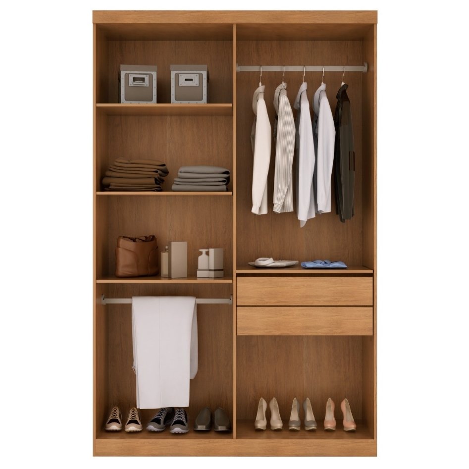 Guarda-Roupa 4 Portas Hawaii 1,21 m Naturale/Off White – RUFATO - Imagem 2