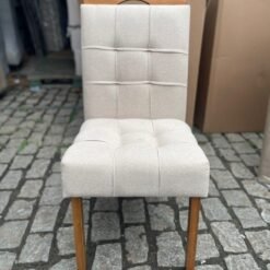 Mesa Astrid (Tampo Maxi) 170 Amêndoa Clean/Off White com 6 Cadeiras Sophia Linho Bege 200 – LOPAS + WM DECOR - Imagem 2