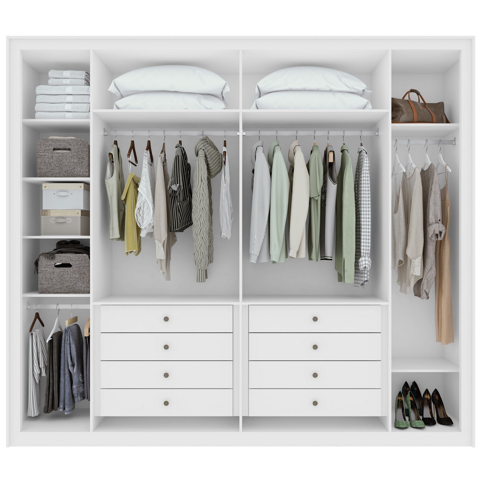 Guarda-Roupa 6 Portas Imperatore 2,74 m Branco – LOPAS - Imagem 2