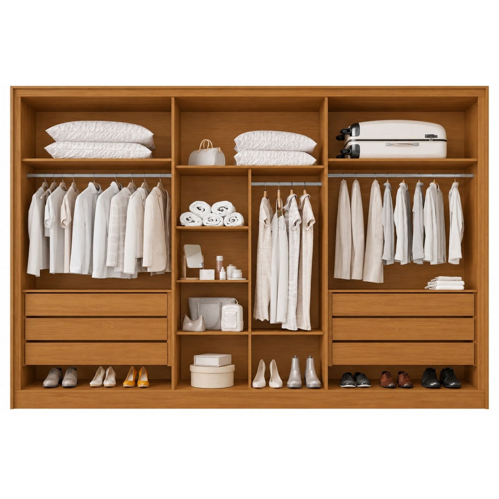 Guarda-Roupa 6 Portas Florence 2,40 m Peroba – MÓVEIS EUROPA - Imagem 2