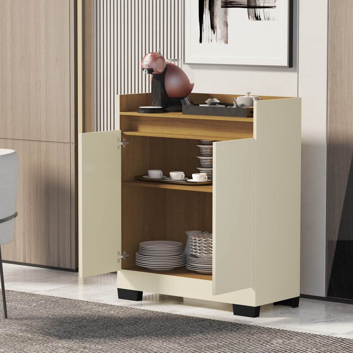 Buffet 2 Portas Real Pérola/Mel – MÓVEIS PRIMUS - Imagem 2